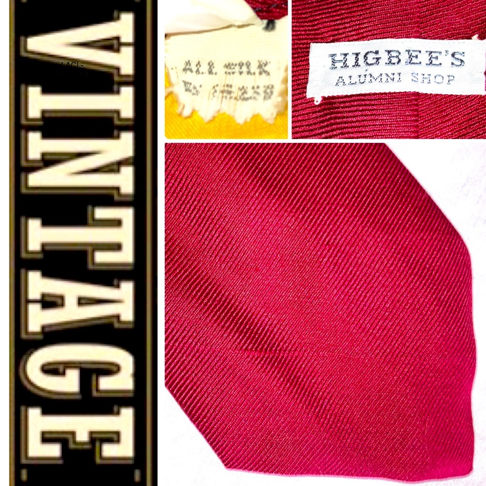 3/$25 Vintage Mid Century Modern 50s 60s Tie 56” Silk Red Higbee’s Cleveland OH